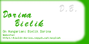 dorina bielik business card
